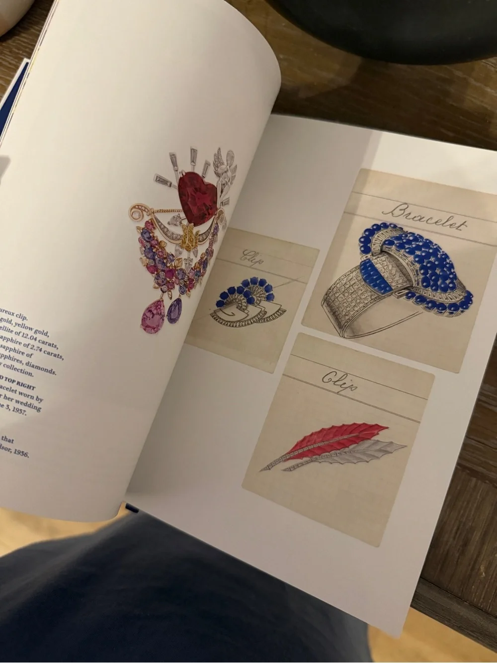 Van Cleef & Arpels White Book with Blue Title and Red Illustration
